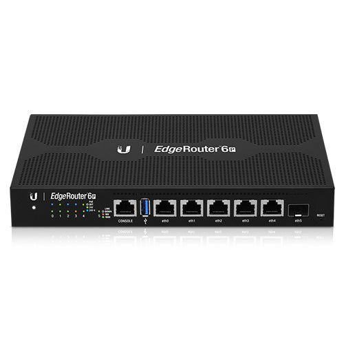 Ubiquiti EdgeRouter 6 Port (ER-6P) 5-Port Gigabit Router, 1 SFP Ports- 24v Passive PoE Out (All Ports)
