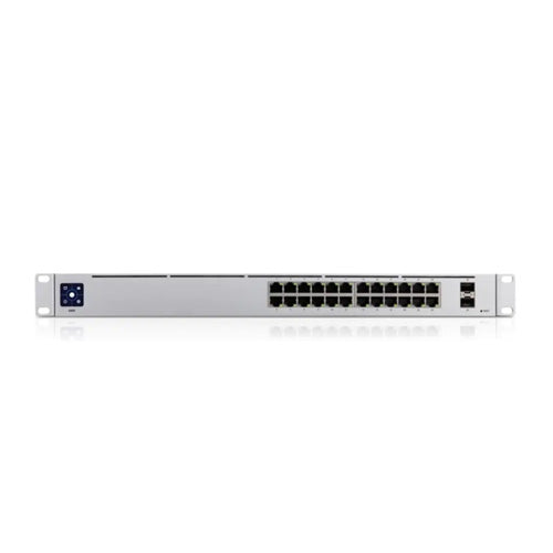 Ubiquiti UniFi 24 port Managed Gigabit Switch - 24x Gigabit Ethernet Ports, with 2xSFP - Touch Display - Fanless - GEN2