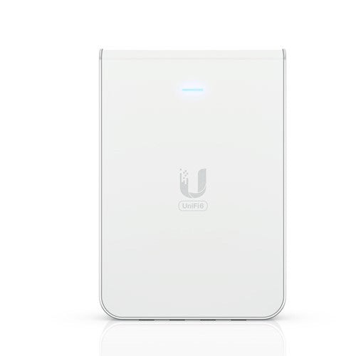 Ubiquiti U7 Pro Wall, 6 Spatial Strea,6 GHz Support Tailored,PoE+, Voltage 44—57V DC, Max Power 22W,2.5 GbE uplink,300+ Devices,140 m² cover