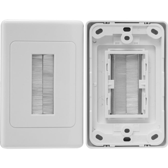 Brush Wall Plate In-Wall Cable Management